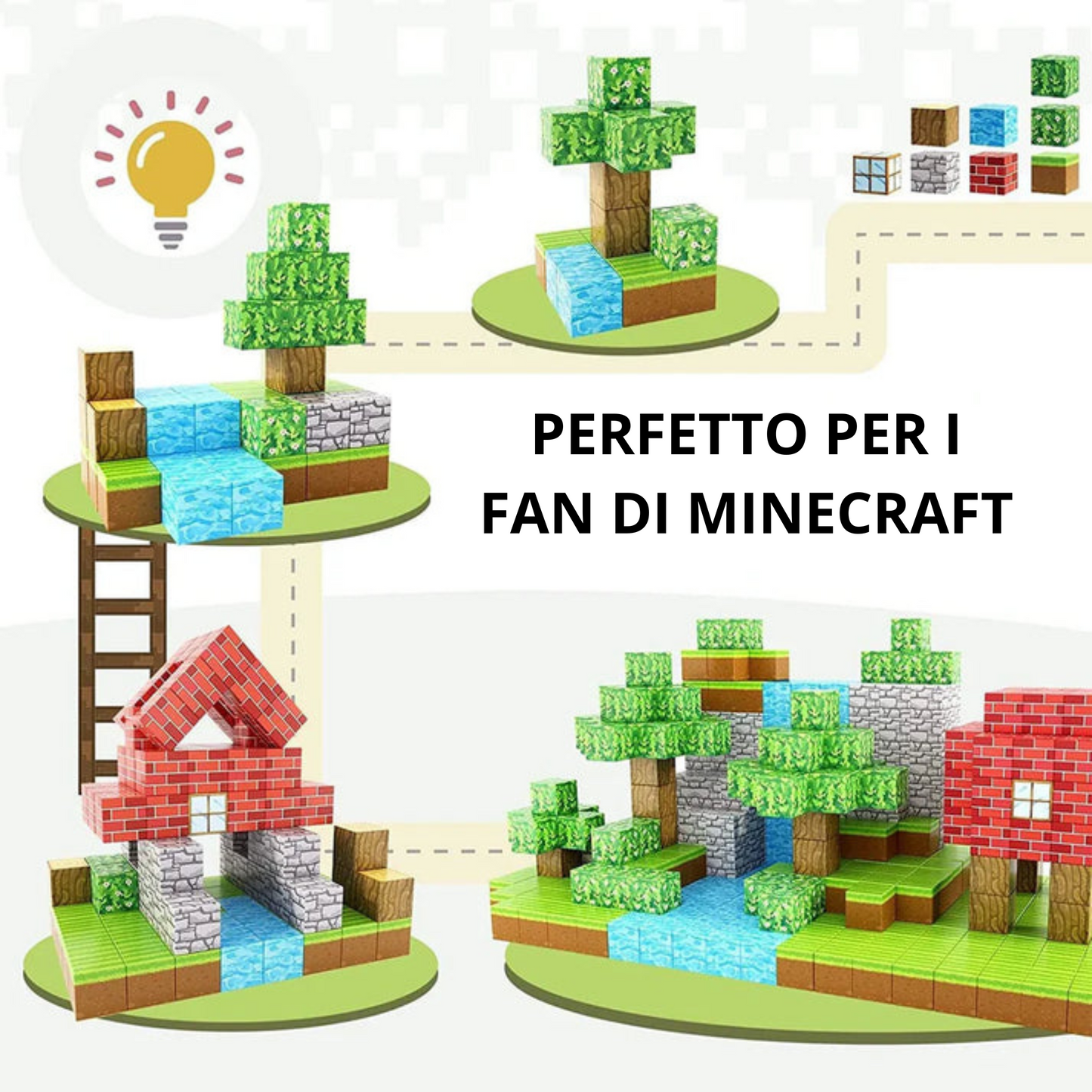 "Set Mondo Cubico" Blocchi Magnetici per l'Apprendimento.