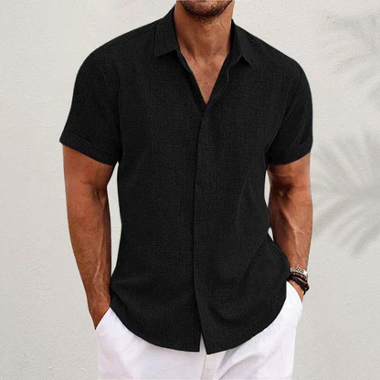 De Caprio - Camicia estiva in lino da uomo